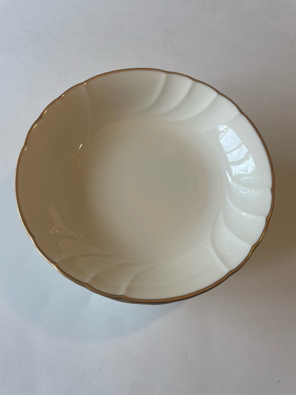 Mikasa Spun Silk Classic Ivory Porcelain Bowls with Real Gold Trim